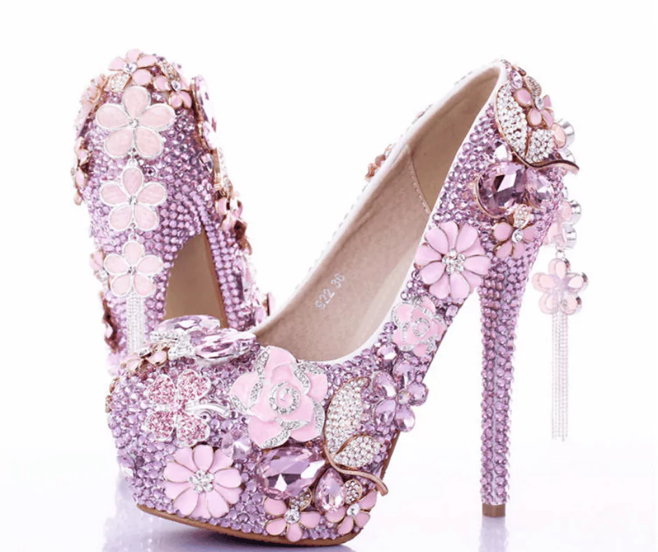 Crystal Pink High Heels, Made You Smile Back