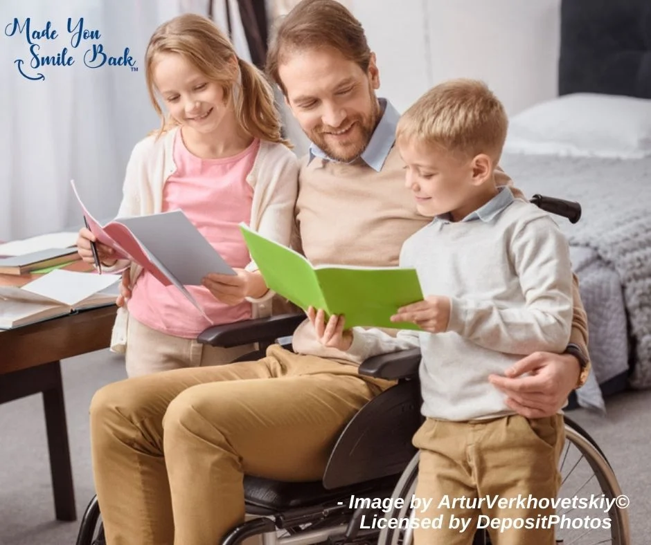 Image of a boy and girl helping someone who is disabled - 40 Quotes About Kindness for Kids