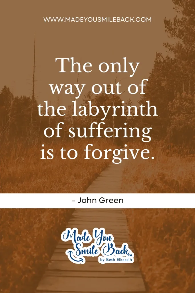 25 Top Book Quotes For Inspiration And Insight &Raquo; The Only Way Out Of The Labyrinth Of Suffering Is To Forgive. – John Green